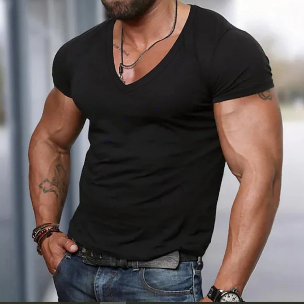 ADOR Muscle T Shirt V Neck